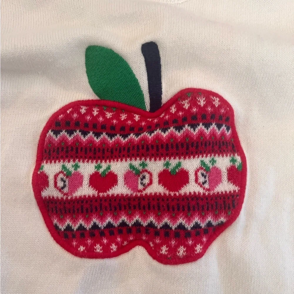 Gymboree girls fairisle sweater dress candy apple Sz 8 cotton SS short sleeve